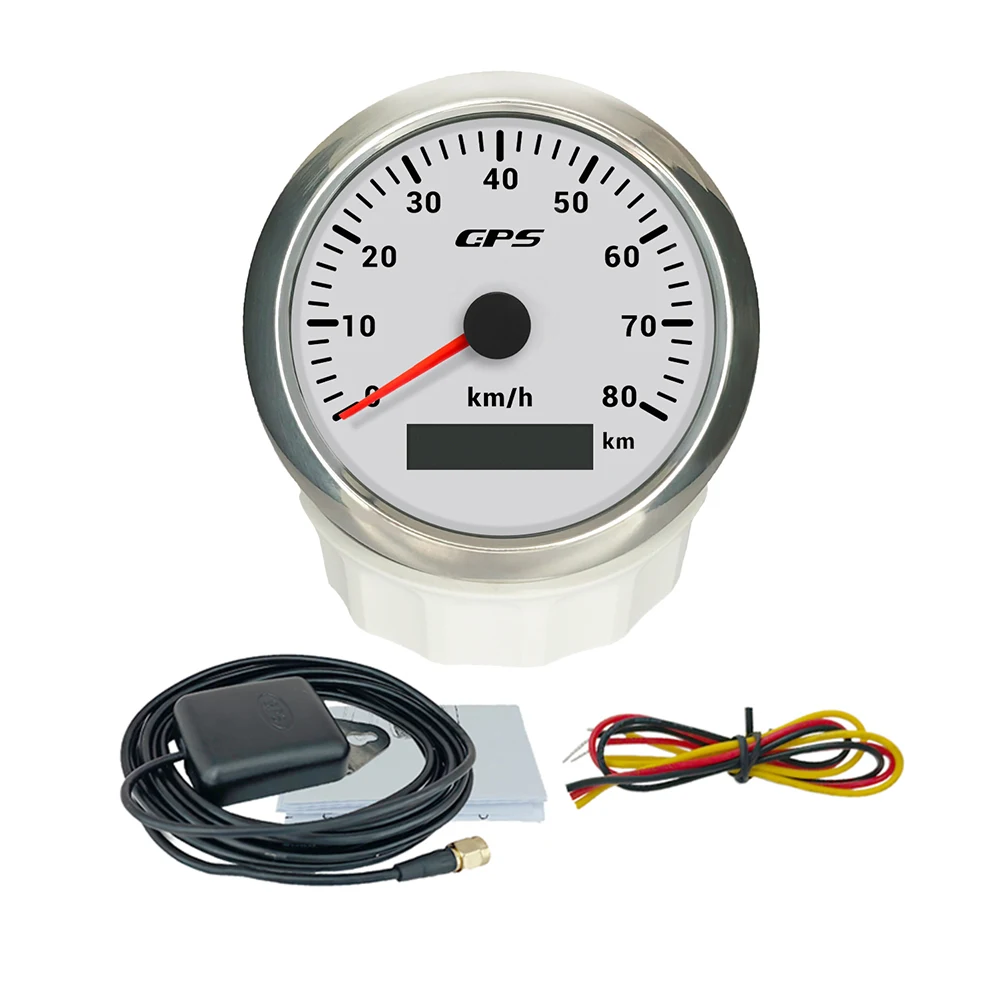 

ELING 85mm (3 3/8'') GPS Speedometer Odometer 0-80km/h with 7 Colors Backlights for Truck Boat Car RV 12V 24V