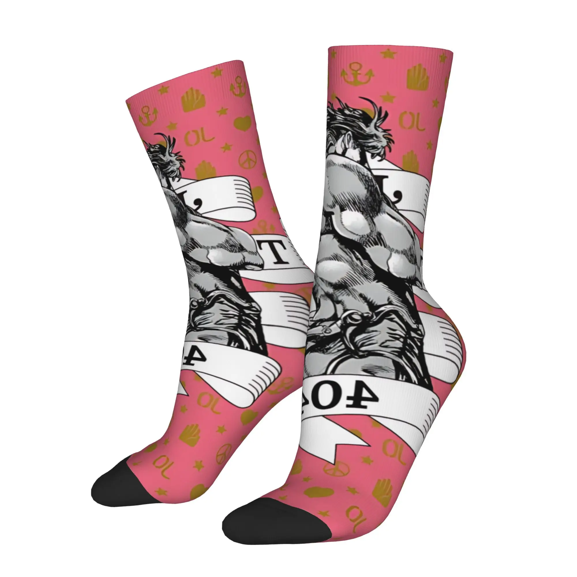 

Компрессионные носки унисекс с винтажным дизайном Jojo's Bizarre Adventure, бесшовные, с принтом, в уличном стиле