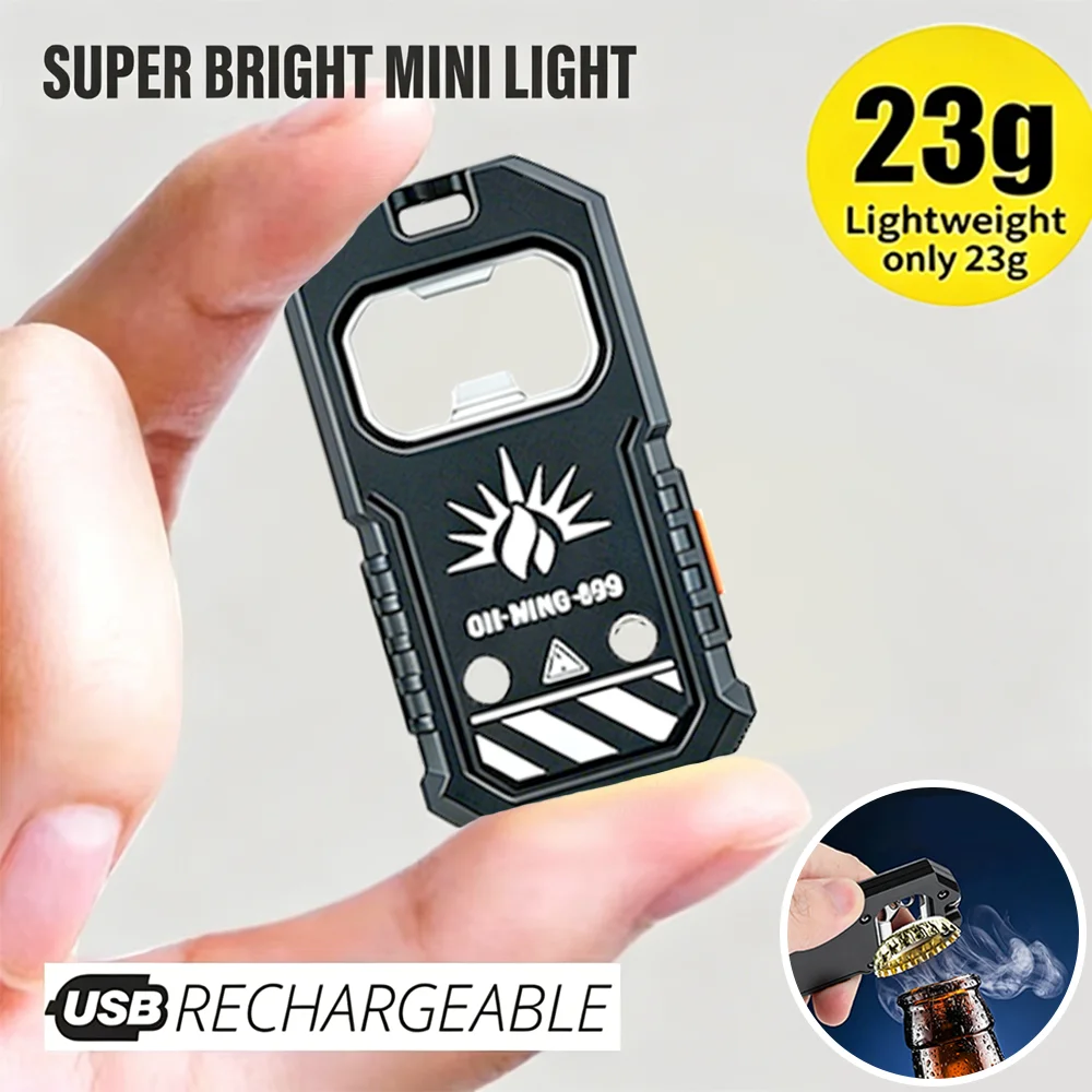 

Portable COB Work Flashlight USB Rechargeable LED Keychain Light,3 Modes Lighting, Small Handheld Torch for Emergency Working