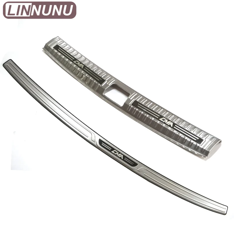 LINNUNU Car Trunk Sill Guard Protector paraurti posteriore copertura in acciaio inossidabile adatta per Geely MONJARO KX11Manjaro 2021-2023 accessori