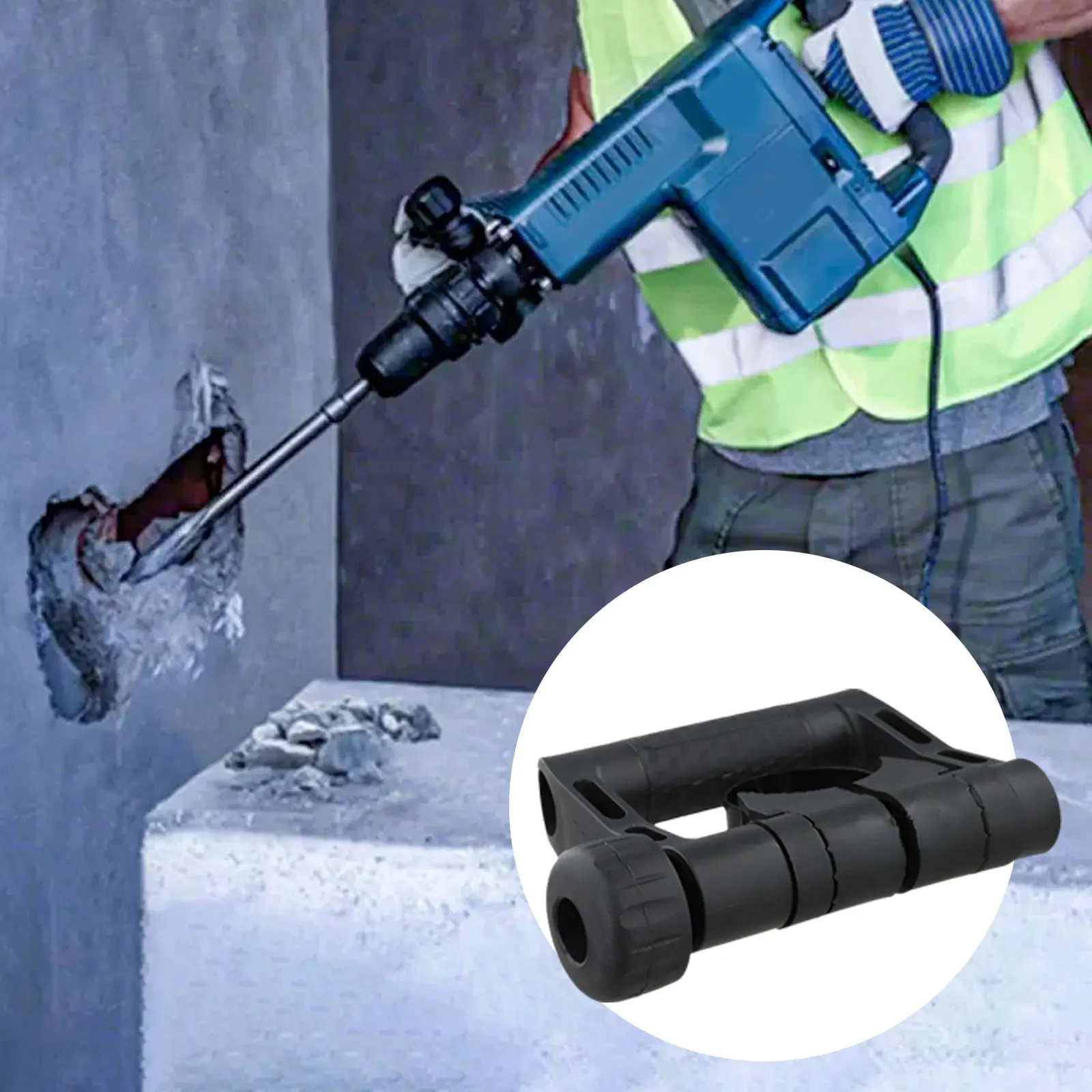 1Pc Side Handle Replacement For Bosch Rotary Hammer 11311EVS MH10-SE GSH 11E - Plastic And Metal Grip Part