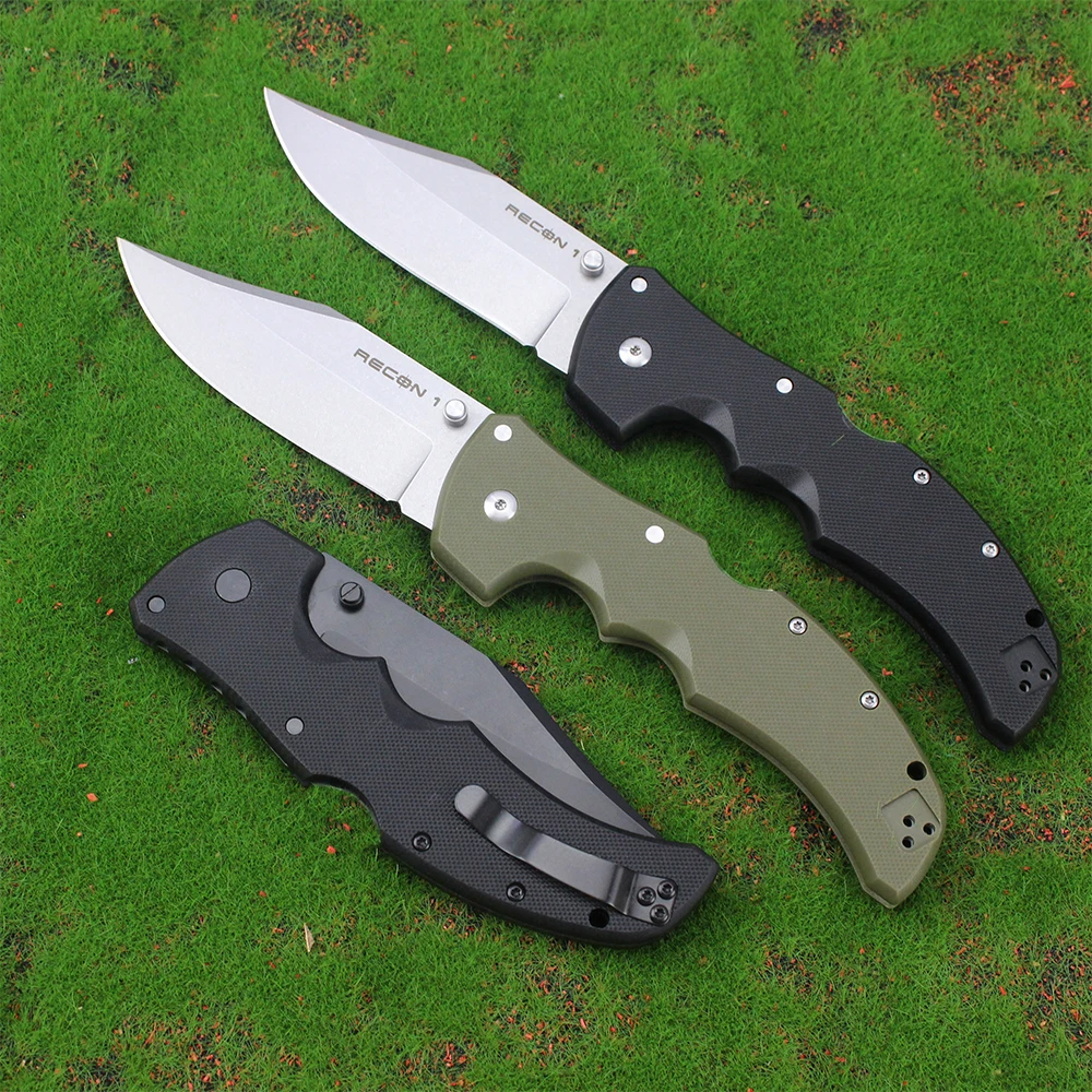 RECON 1 Cold Outdoor Folding Knife S35VN Steel G10 Handle EDC Military Ttactical Survival Hunting Utility Pocket Knives Men Gift