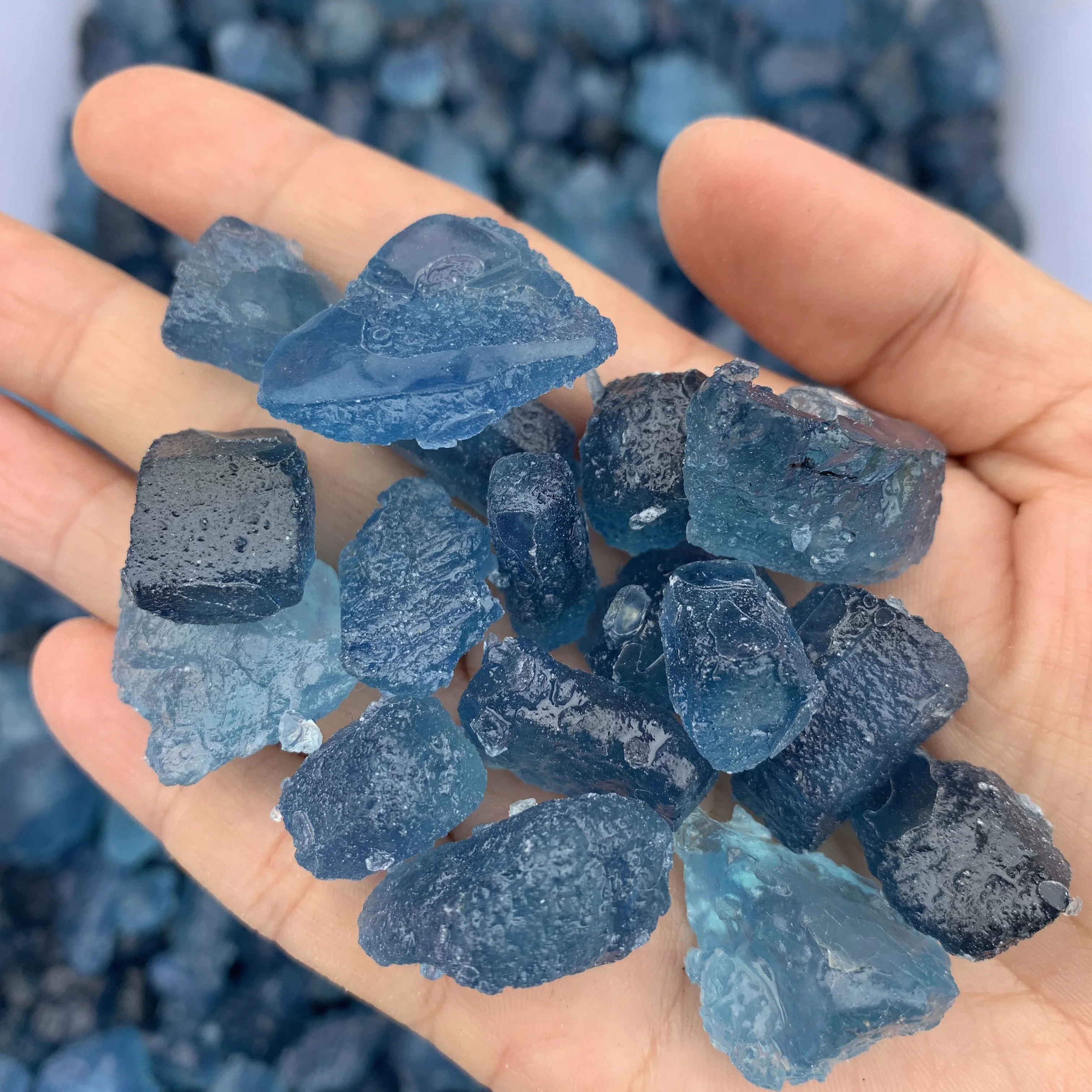 

Rough Natural Aquamarine Mineral Specime raw Irregular Shaped Stones