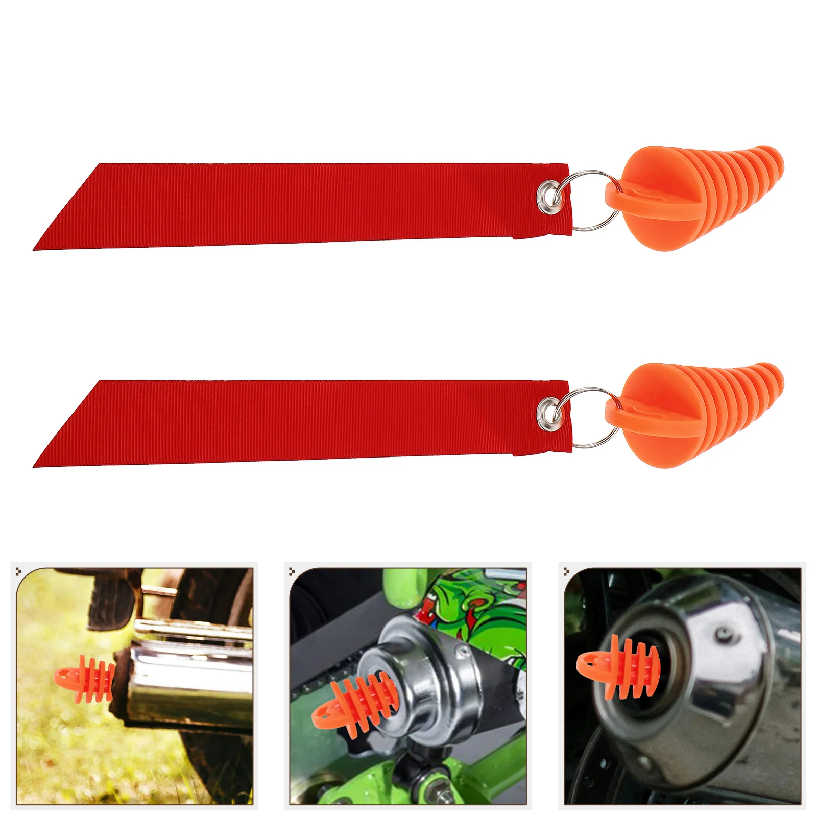 

2pcs Exhaust Rubber Stopper Durable Off-Road Tailpipe Plug For Motorcycle Modification Air-Bleeder Plug Motorcycle Accessories