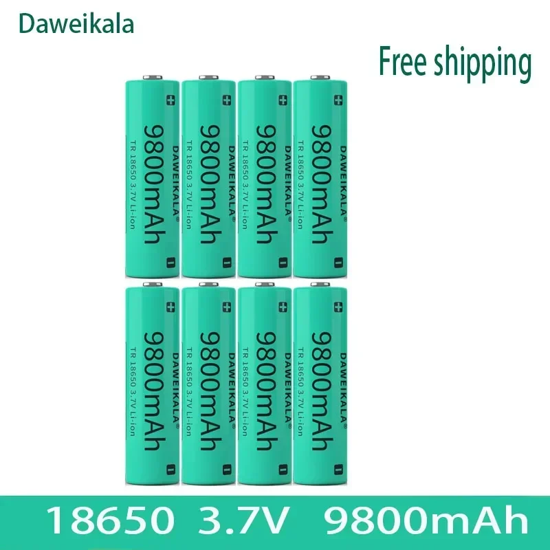 New 18650 3.7V 9800mAh Rechargeable Battery For Flashlight Torch headlamp Li-ion Rechargeable Battery drop