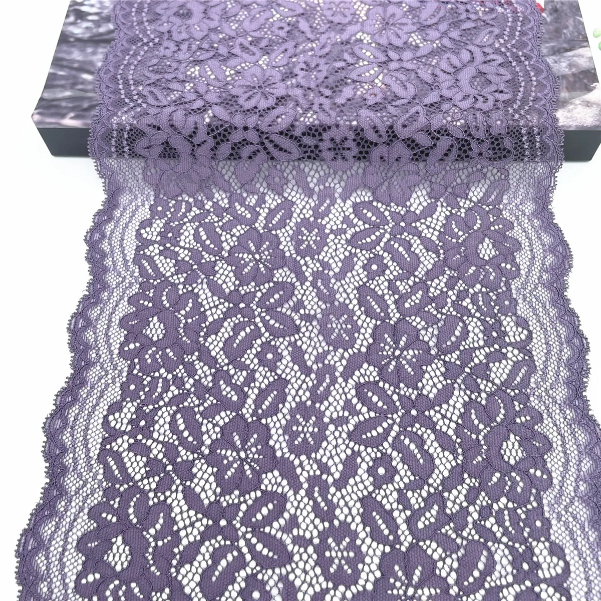 3y/lot Width 8 1/4 inch 21cm Grape Purple Elastic Lace Trim Lingerie Sewing Craft DIY Apparel Fabric Lace Garment Accessory