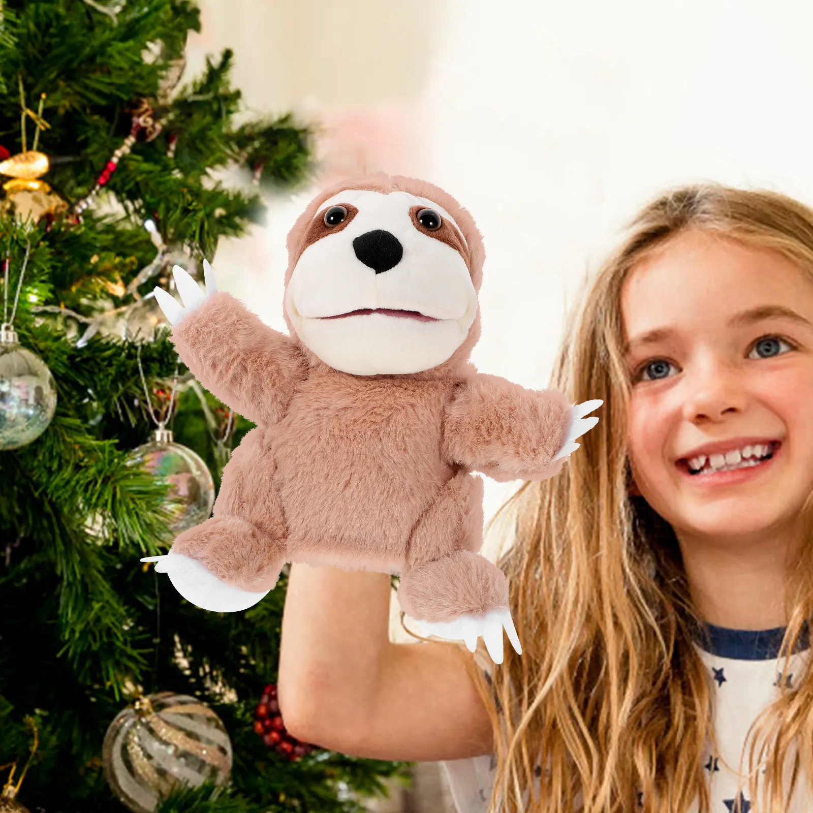 Sloth Hand Puppet for Kids – Soft Interactive Educational Toy for Storytelling, Role Play & Early Learning