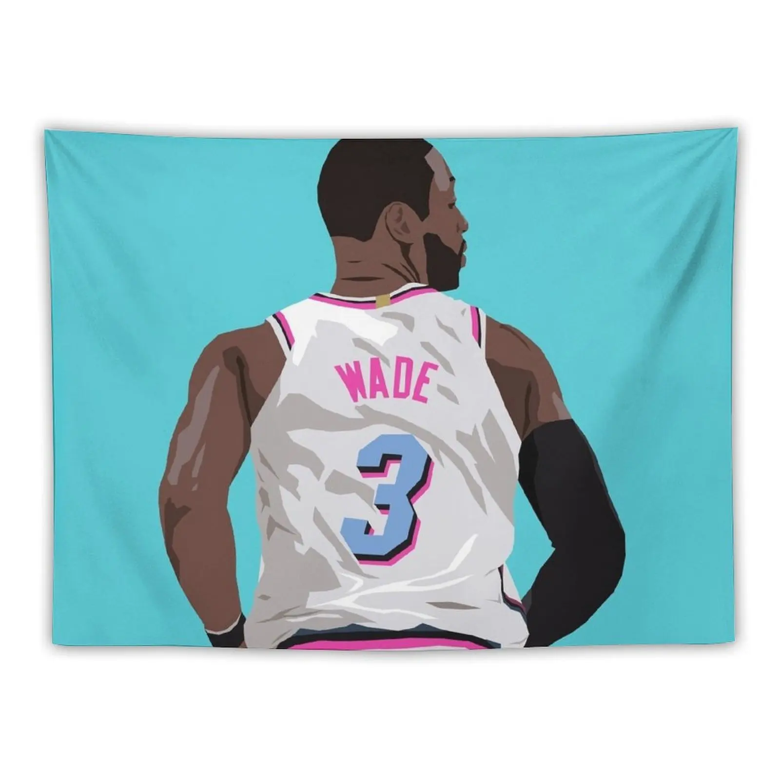 Dwyane Wade Back-To Tapestry Room Decorations Aesthetic Room Decor Korean Style Tapestry