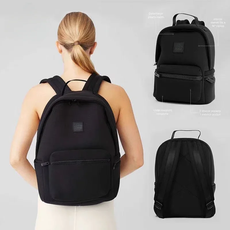 

Al Мужская и женская дорожная спортивная сумка включает небольшой рюкзак для хранения, водостойкая матовая неопреновая черная сумка для йоги и фитнеса