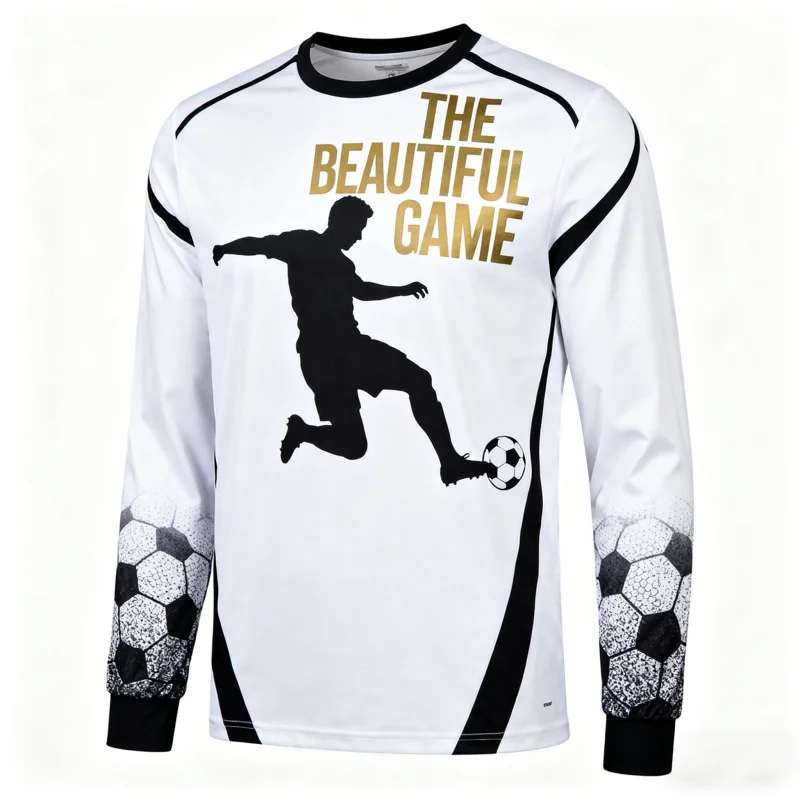 

Футбольные майки с длинными рукавами и 3D-печатью «Красивая игра» для мужчин и женщин, быстросохнущая повседневная спортивная одежда для скоростного спуска