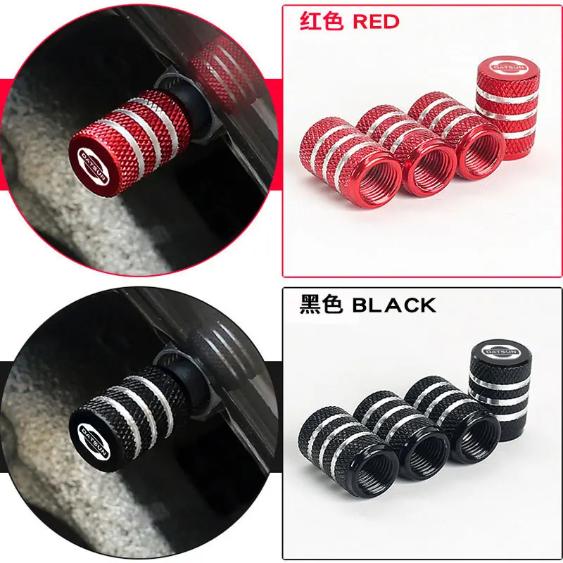 Tire Stem Valve Caps Car Dustproof Caps for Nissan datsun cross z pickup 1200 12oy 620 280z GO I GO+ Mi-DO Redi-GO Accessories