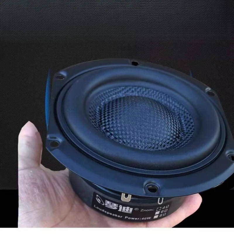 KYYSLB 40-100W 4인치 서브우퍼 스피커 드라이버 유닛 (홈 오디오용 고음질 서브우퍼, 하이파이 서브우퍼, 유리섬유 볼)