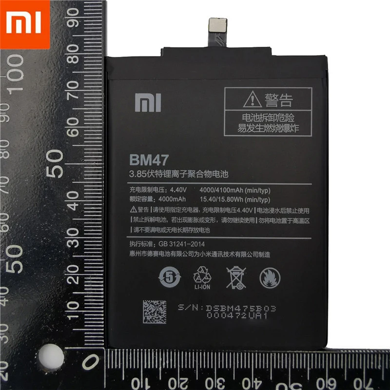 100% Batterie d'origine Pour Xiaomi Redmi Note Mélange Km 2 2S 3 3S 3X 4 4X 4C 4A 5 5X 5S 5A 6 Mi6 6A 7 9 MI9 M9 SE Pro Piles Incluses