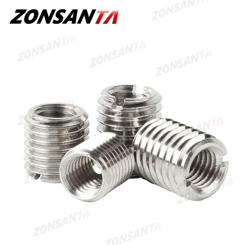 Slotted Inside Outside Thread Adapter Screw M2-12Wire 304 Stainless Steel Thread Insert Sleeve Conversion Nut Coupler Convey1244