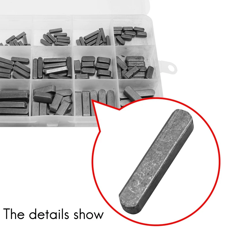 Surtido de llaves de PORK-140Pcs, 10Mm x 12mm x 16Mm x 20mm x 25mm x 30mm, llave de pluma de extremo redondo, unidad paralela Sh