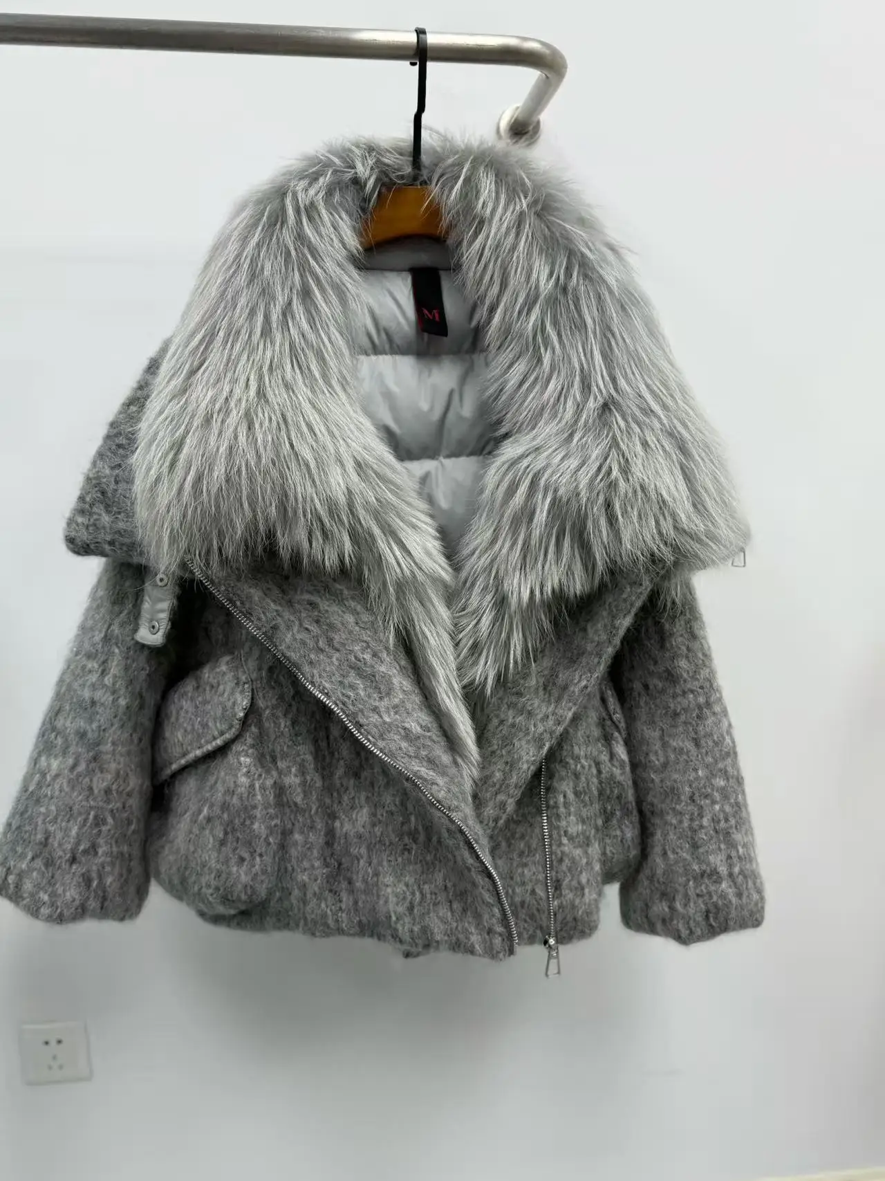 OFTBUY Luxury Short Big Fox Fur Goose Down Coat Female Natural Fur Puffer Jacket New Autumn Winter Thickened Warm Clothes Women