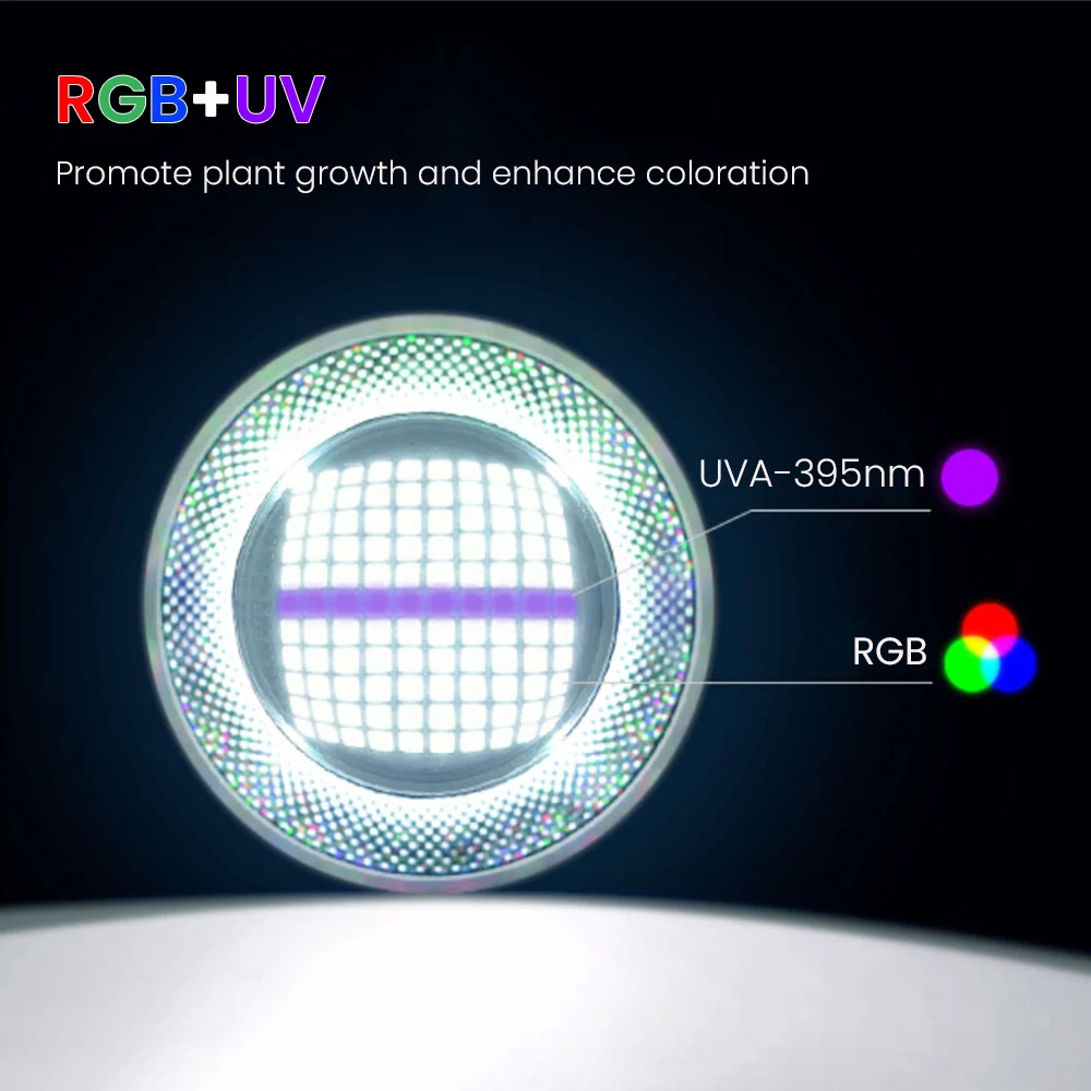Week Aqua T90Pro 90W RGB+UV Full Spectrum Bluetooth 3.0 App Control Freshwater Planted Aquarium Fish Tank LED Light