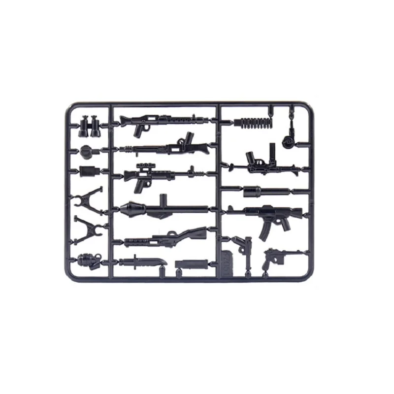 Military MG-34 Machine Gun Army WW2 Mini Action Figure Accessories
