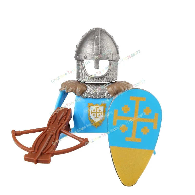 G0133 Jérusalem Tripoli Royal MOC chevaliers médiévaux bouclier épée figurines d'action blocs de construction accessoires jouets pour enfants cadeaux