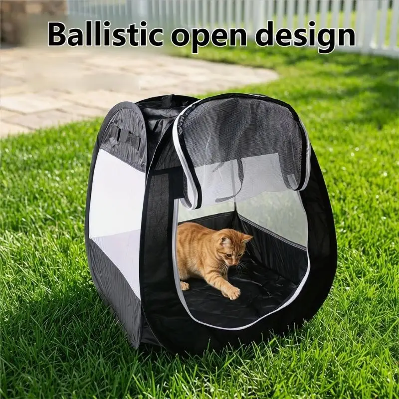 R9UF Portable Foldable Pet Tent Kennel Fence Puppies Shelter Easy To Use Outdoor