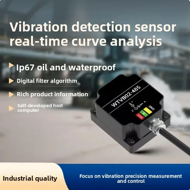Three-axis displacement speed amplitude vibration sensor waterproof monitoring motor water pump vibration