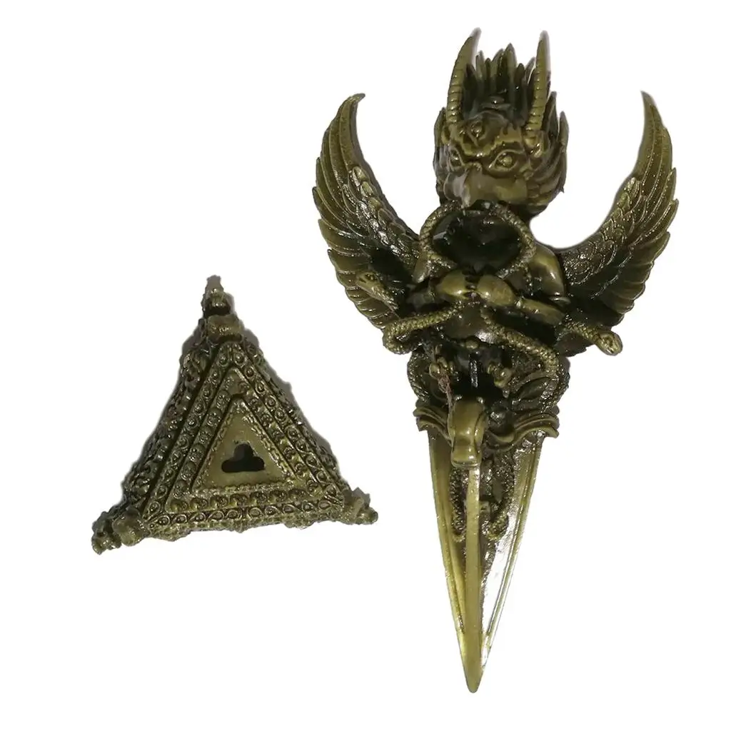 Dorje Vajra Phurba Statue Metal Buddhist Amulet Nepal Craft Decor for Car Temple Display Collection