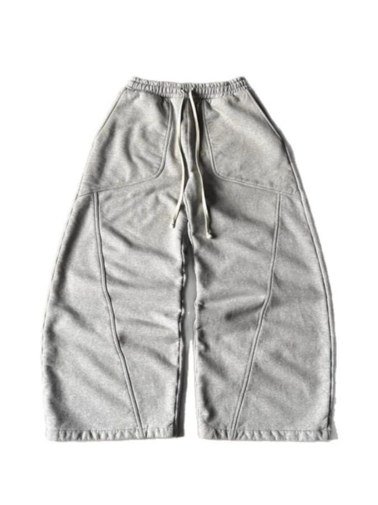 2025年ストリートヒップホップゴシック原宿ファッション万能ストレートワイドレッグパンツメンズアメリカンレトロY2Kカジュアルルーズトラウザーズ