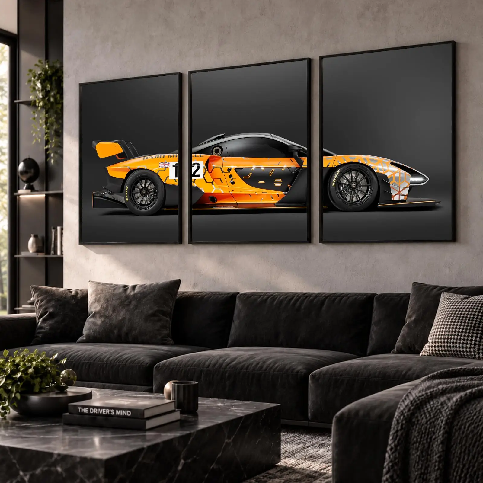 S-Senna Concept Car Painting Calligraphy Wall Art Canvas Poster Collection Prints for Bedroom Living Room Home Decoration Gift