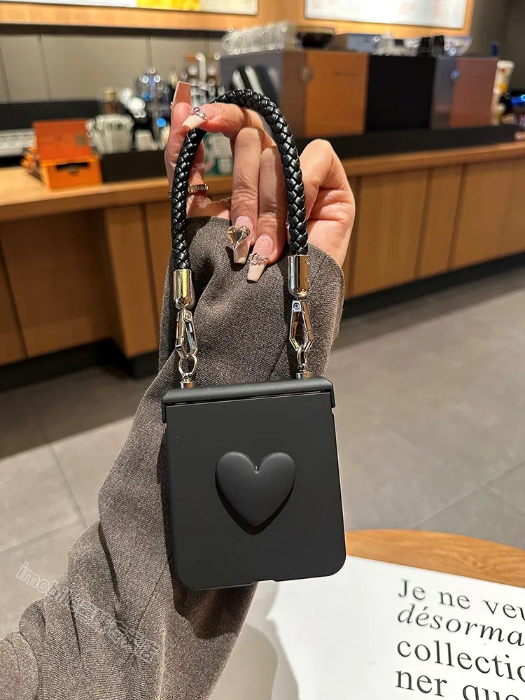 

Роскошный шарнирный чехол для телефона с браслетом Love для Z Flip 5 Z Flip 6 Z Flip 4 Z Flip 3 5 г, чехол Fundas