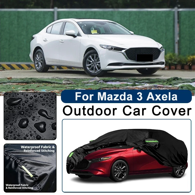 

Outdoor Car Cover Waterproof Dustproof UV Sun Protection, Full Car Protector Exterior Accessories For Mazda 3 Axela BK BL BM BP