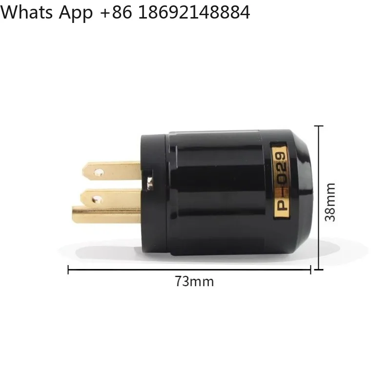 029 Copper American standard power cord plug tail plug fever pure thick copper wire terminal