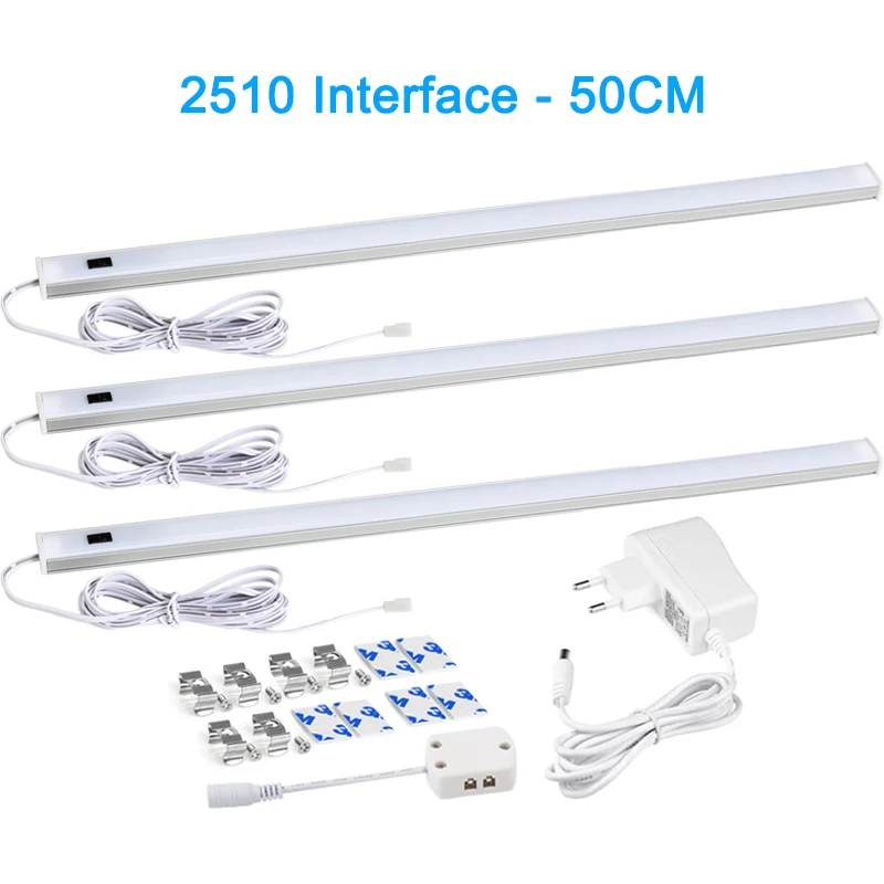 LED Licht Onder Kast Verlichting Voor Keuken Hand Sweep Schakelaar PIR Bewegingssensor Kast Garderobe Lamp 30/40/50 cm Led Nachtlampje