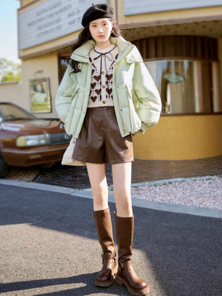 

Женская утепленная хлопковая куртка-пуховик с капюшоном, свободного кроя, новая модель, теплая, на молнии, с длинными рукавами