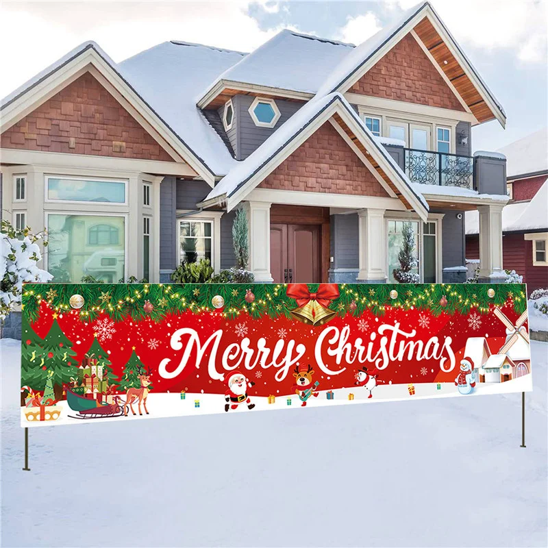 3 Size Christmas Outdoor Banners Merry Christmas Decorations For Home Outdoor Party Decor Xmas Navidad Noel Natal Happy New Year