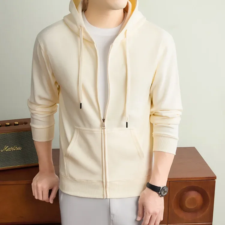 Herren-Kapuzenjacke mit Reißverschluss – Premium-Baumwollmischung, Weich & Langlebig, Unisex Übergrößen-Hoodie für Outdoor und Wandern – Detail 16