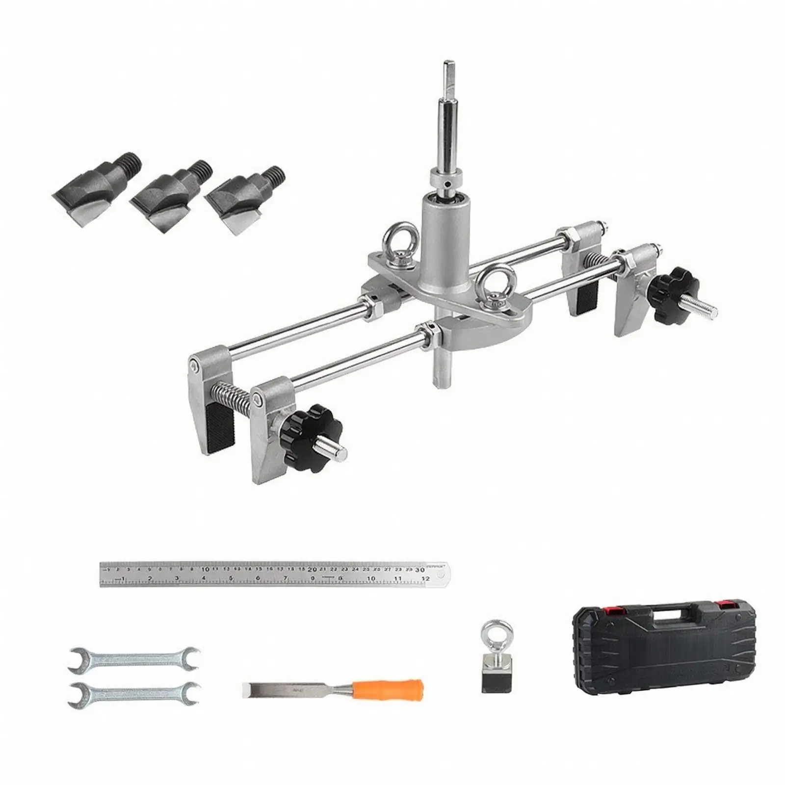 Sturdy Door Lock Router Template for Wood Door Hardware Installation with Sliding Positioning Parts and Metal Frame for Workshop