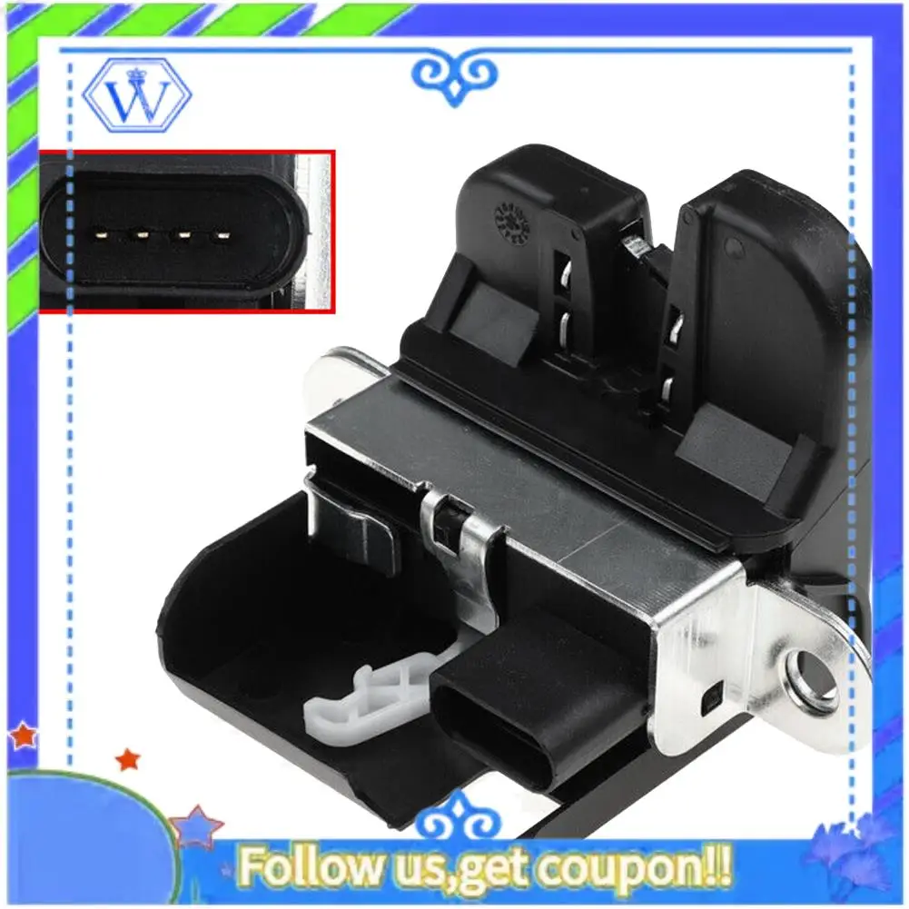 M46K-الباب الخلفي قفل الجذع المحرك مزلاج لشركة فولكس فاجن جولف MK5 MK6 توران باسات B6 B7 جيتا MK6 بولو 6R تيجوان 5N #4