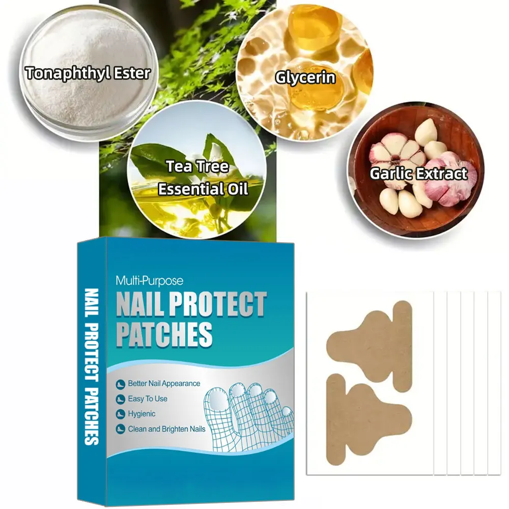 브라운 네일 재생 패치, 발톱 및 손톱용, 접착제가 없는 네일 스티커, 전문 페디큐어 도구 키트