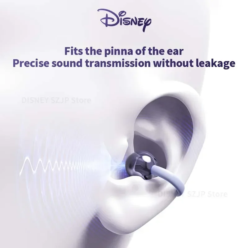 Disney bezprzewodowe słuchawki douszne Bluetooth 5.4 słuchawki z przewodnictwem kostnym połączenia HD dźwięk przestrzenny sport inteligentny dotykowy gamingowy zestaw słuchawkowy QS-T31