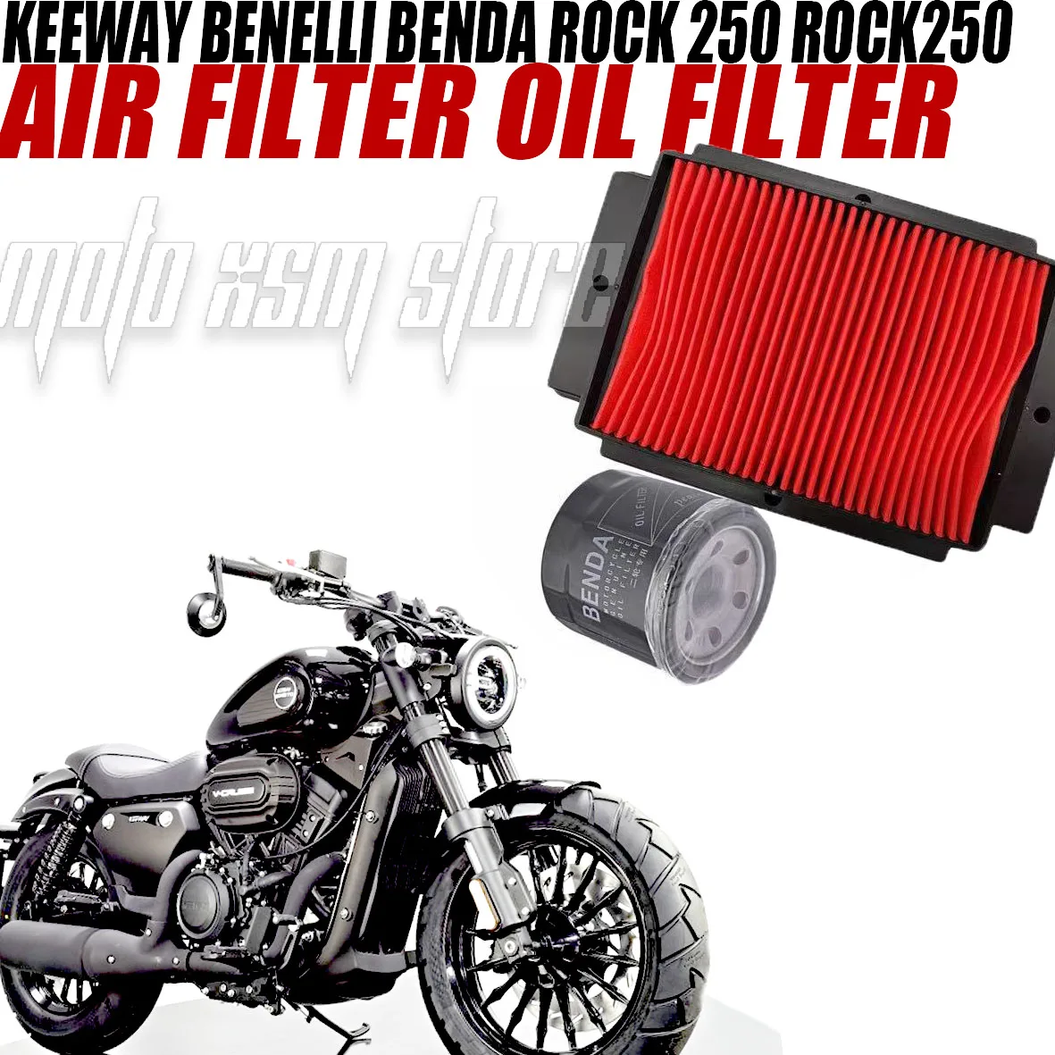 

Motorcycle Replacement Engine Air Filter Cleaner Air filter Air Intake Filter Element For keeway Benelli Benda Rock 250 Rock250