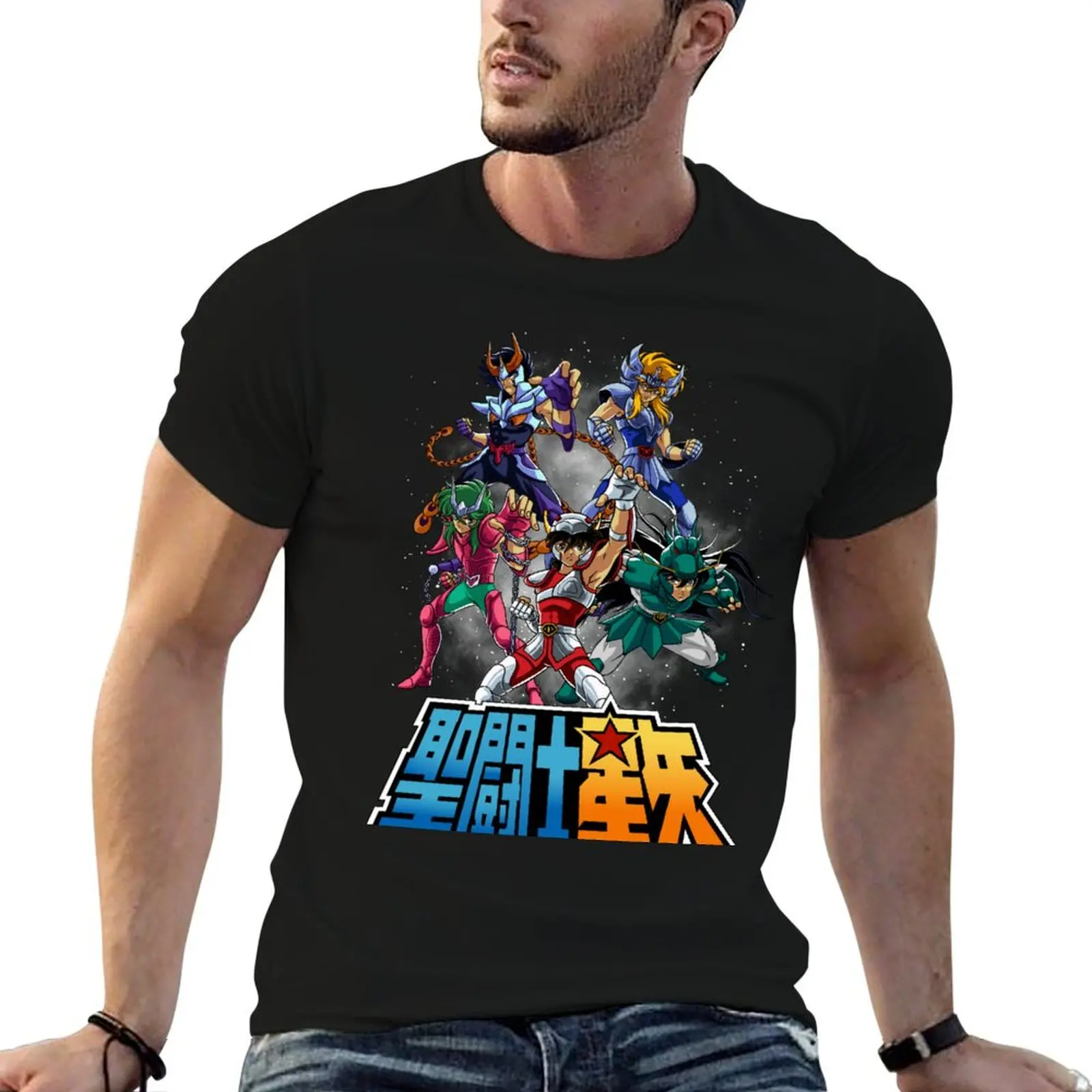

Knights of the Zodiac T-Shirt man t shirts for men casual man t shirt cotton high quality T-Shirt