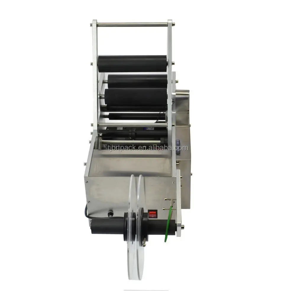 MT-50 fabricante de etiquetas elétrica stick-on garrafa redonda água vidro vinho máquina de rotulagem manual
