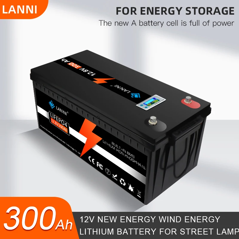 

12.8V300Ah LiFePO4 Battery Pack For Caravan Campers Golf Carts Off-road Off-grid Forklifts Solar Power System With Built-in BMS