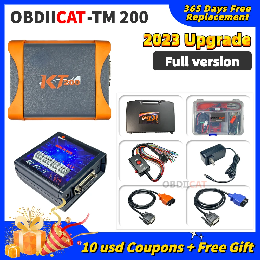 Newest KT200 Full version!! ECU TUNER Chip tunning tools Supports Car OBD/BDM/JTAG/TOOL BOOT/ Bench Mode/TCU Gear module