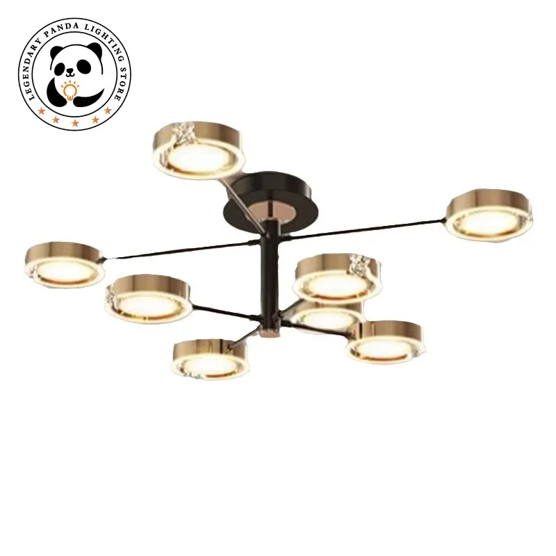 Modern Minimalist Ceiling Lights Novelty Personality Metallic Luster Living Room Bedroom Restaurant Woonkamer Chandelier Fixture