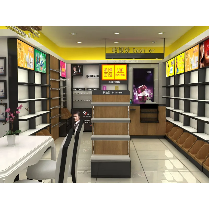 custom.Customized Cosmetic Showcase Display Cases Whole-Store Design of Elegant Cosmetic Display Cabinets
