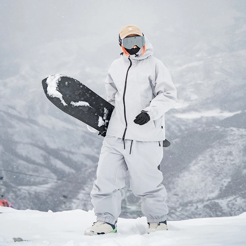 

New Winter Couple Solid Color Snowboard Ski Suit Men Outdoor Waterproof Windproof Women's Breathable Casual Sports Snow Clothes