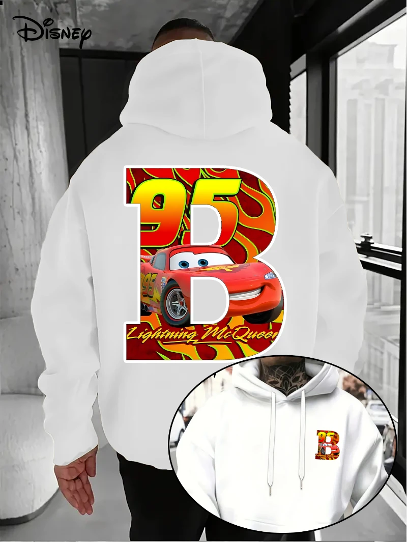

Men's Lightning McQueen Hoodie - Front Pocket Car Movie Hoodie Fan Birthday Gift Loose Hoodie - Disney Pixar Cars