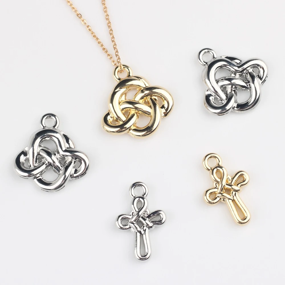 10pcs Fashion Chinese Knot Pendant Jewelry Making Accessories DIY Handmade Earrings Necklace Bracelet Craft Ornament Gifts