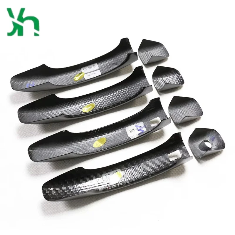 لأودي A4 A5 SQ5 B9 A4 S4 RS4 غطاء مقبض الباب الكسوة ألياف الكربون الجافة غطاء مقبض السيارة مقاومة للخدش سيارة #5